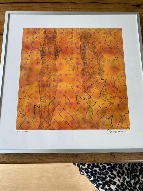 Zeefdruk van Arturo Parisius, Antiek en Kunst, Kunst | Litho's en Zeefdrukken, Ophalen of Verzenden