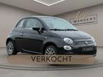 Fiat 500 1.2 Lounge 2018 ZWART | Panoramadak | Apple CarPlay, Gebruikt, 4 cilinders, 4 stoelen, Leder en Stof