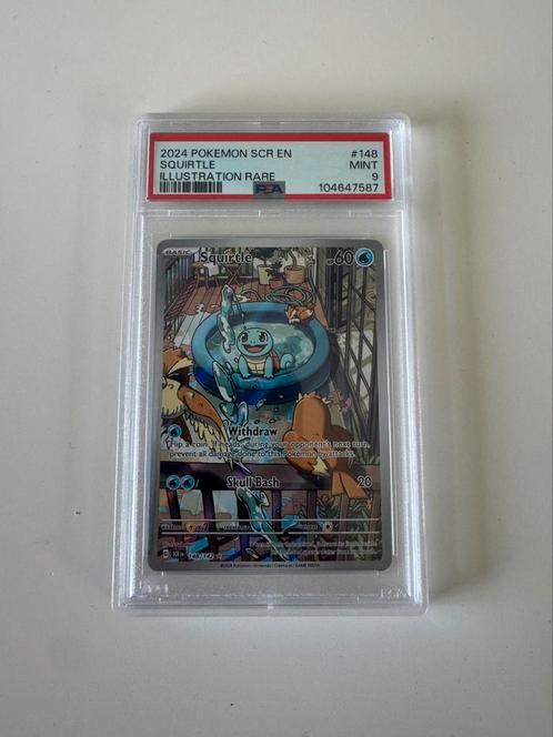 Squirtle SCR 148 PSA 9, Hobby en Vrije tijd, Verzamelkaartspellen | Pokémon, Zo goed als nieuw, Losse kaart, Ophalen of Verzenden
