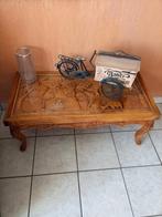 Indonesische salon tafel, Huis en Inrichting, Tafels | Salontafels, Ophalen, Zo goed als nieuw, Rechthoekig, Minder dan 50 cm