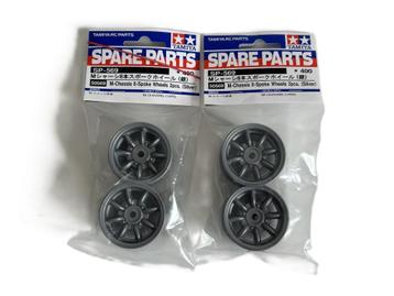 Tamiya 50569 M-Chassis Wheel-Set Mini Cooper grey (4) 1/10 beschikbaar voor biedingen