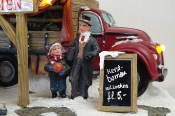 kerstbomen standplaats met oude auto en verlichting !! beschikbaar voor biedingen