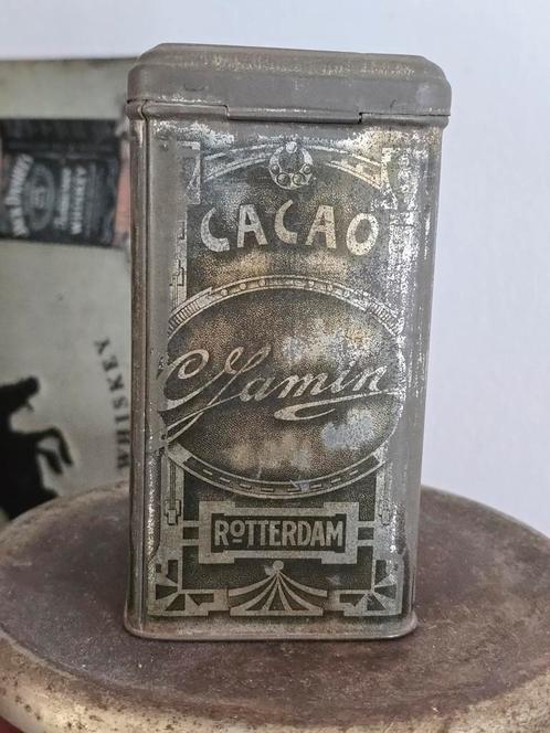 Zeer zeldzaam antiek pond blik C. Jamin Rotterdam Cacao €15, Verzamelen, Blikken, Zo goed als nieuw, Overige, Overige merken, Ophalen of Verzenden