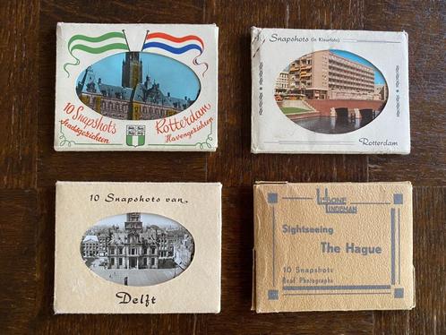 4 souvenirmapjes foto's Rotterdam/Delft/Den Haag jaren '50, Verzamelen, Foto's en Prenten, Gebruikt, Foto, 1940 tot 1960, Ophalen of Verzenden