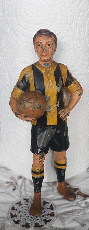 Antieke Tinnen Voetballer Vitesse? - Jaren 20 hoogte 20 cm. beschikbaar voor biedingen