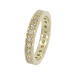 Alliance dames 14k gouden ring 26 diamanten luxe briljant, Voordeelsieraden, Ophalen of Verzenden, Zo goed als nieuw, 17 tot 18