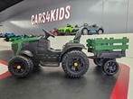 Kindertractor 12 volt met aanhanger - soft start - met RC, Kinderen en Baby's, Speelgoed | Speelgoedvoertuigen, Ophalen of Verzenden