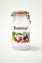 Vintage Rumtopf weckpot groot glas fruit inmaakpot retro  3L, VCM Reims, Ophalen of Verzenden, Zo goed als nieuw, Nvt vintage