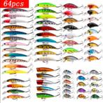 64 stuks Jerkbaits - Verschillende soorten, Watersport en Boten, Ophalen of Verzenden, Nieuw, Complete set