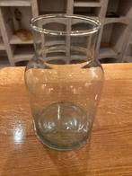 Glazen Bloemenvaas, Wit, Ophalen of Verzenden, Minder dan 50 cm, Glas