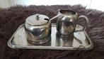 Verzilverd Suiker- en Melkstel, Antiek en Kunst, Ophalen of Verzenden, Zilver