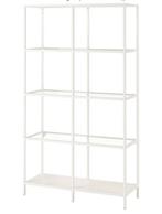 IKEA VITTSJÖ Stellingkast Wit 100x175cm, Ophalen, Met plank(en), Gebruikt, 100 tot 150 cm
