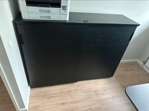 Galant archiefkast zwart met schuifdeur en codeslot, Huis en Inrichting, Kasten | Roldeurkasten en Archiefkasten, Zo goed als nieuw