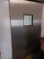 Geïsoleerde roestvrijstalen schuifdeur met rvs rail, Ophalen of Verzenden, Schuifdeur, Binnendeur