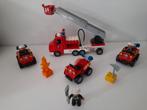 Lego Duplo Brandweerwagen 5382 met 3 Brandweer Quads 5603, Ophalen of Verzenden, Zo goed als nieuw, Duplo