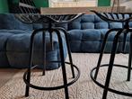 Barkruk x2 metaal Tractor-krukken eetkamerstoelen, Ophalen, Gebruikt, 60 tot 90 cm, 2 krukken