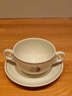 10 Vintage Sphinx Soepkommen met Bordjes, Gebruikt, Ophalen of Verzenden, Overige stijlen, Kop(pen) en/of Schotel(s)