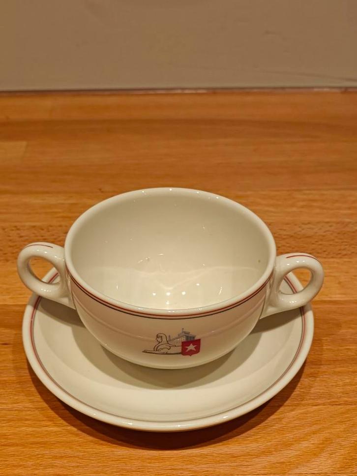 10 Vintage Sphinx Soepkommen met Bordjes, Huis en Inrichting, Keuken | Servies, Gebruikt, Kop(pen) en/of Schotel(s), Overige stijlen
