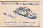 Drewel VW DAF rijschool De VW Appingedam - autoverhuur kever, Verzamelen, Ophalen of Verzenden