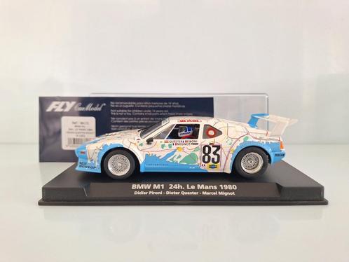 Fly Bmw M1 24h Le-Mans 1980 Dieter Quester Art Car A1302, Kinderen en Baby's, Speelgoed | Racebanen, Nieuw, Racebaan, Elektrisch