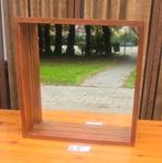 Vintage teakhouten spiegel., Ophalen, Minder dan 50 cm, Gebruikt, Minder dan 100 cm