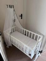 Baby wieg met hemel, Ophalen of Verzenden, Zo goed als nieuw, Minder dan 140 cm, Matras