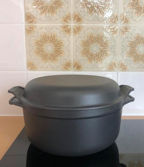 Gietijzeren brood braad stoofpan | Zwart | Nieuwstaat, Huis en Inrichting, Keuken | Potten en Pannen, Zo goed als nieuw, Pannenset