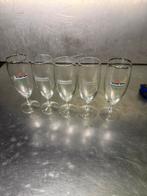 5 Heineken bierglazen op voet, Ophalen, Zo goed als nieuw
