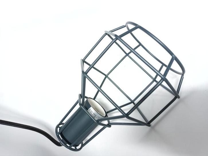 Industriële Hanglamp Miran grijs, Huis en Inrichting, Lampen | Plafondlampen, Zo goed als nieuw, Metaal, Verzenden