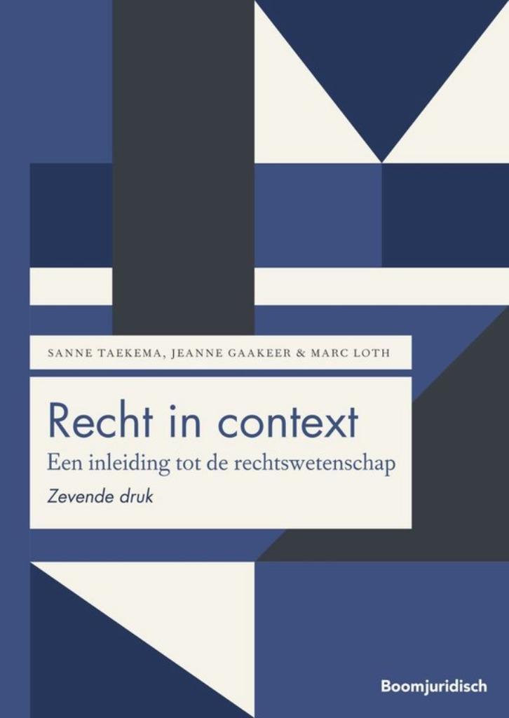 Boom Juridische studieboeken - Recht in context (7e druk), Boeken, Studieboeken en Cursussen, Zo goed als nieuw, WO, Alpha, Ophalen of Verzenden