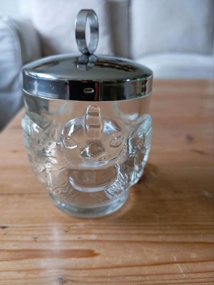 Grootste maat glazen egg coddler van WMF, Antiek en Kunst, Antiek | Glas en Kristal, Ophalen of Verzenden