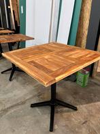 Teak tafels 70 x 70 met klapbaar onderstel 8 stuks, Ophalen of Verzenden, Zo goed als nieuw, Rechthoekig, Teakhout