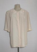 Lichtbeige blouse met borduurwerk van Edgar Vos, Verzenden, Zo goed als nieuw, Maat 42/44 (L), Beige