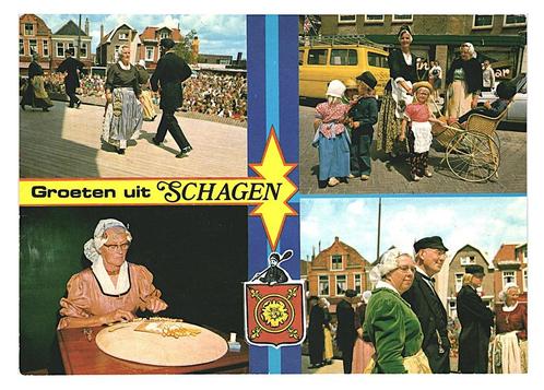 38720	Schagen	NH 1976 klederdracht	 Gelopen met postzegel, Verzamelen, Ansichtkaarten | Nederland, Gelopen, Noord-Holland, 1960 tot 1980