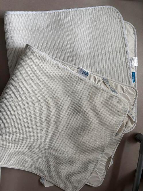 2x Aerosleep 3D matrasbeschermer z.g.a.n., Kinderen en Baby's, Kinderkamer | Beddengoed, Zo goed als nieuw, Overige typen, Wit