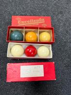 Vintage Excellenta Biljartballen Set, Ophalen of Verzenden, Gebruikt, Keu of Ballen