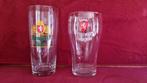 Twee oude glazen Hengelo bier, Ophalen of Verzenden, Zo goed als nieuw, Bierglas