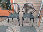 2 Gietijzeren tuinstoelen, Tuin en Terras, Tuinstoelen, Gebruikt, Ophalen