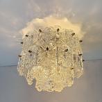 duitse glazen schijfjes plafonniere jaren 70 Kinkeldey, Huis en Inrichting, Lampen | Plafondlampen, Ophalen of Verzenden, Gebruikt