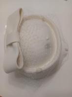 Elegante witte dophoed met voile maat 58, Hoed, Nieuw, Shein, One size fits all