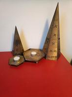 Metalen sfeerverlichting met kaarsjes, Ophalen of Verzenden