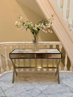 Moderne wandtafel chroom met koeienhuid, Ophalen, Gebruikt, 100 tot 150 cm, Modern