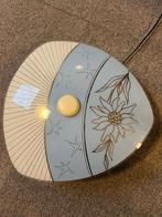 Jaren '50 plafonnière / plafondlamp, Huis en Inrichting, Lampen | Plafondlampen, Ophalen, Gebruikt, Glas