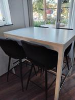 Bartafel (incl barstoelen), Huis en Inrichting, Tafels | Eettafels, Ophalen, Overige materialen, Gebruikt, 100 tot 150 cm