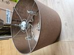 hanglamp met 4 lampen  taupe bruintint, Ophalen, Gebruikt