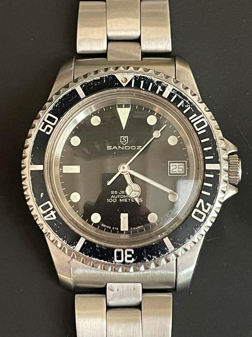 Sandoz Submariner 70/80 - ies, Sieraden, Tassen en Uiterlijk, Horloges | Heren, Zo goed als nieuw, Rolex, Staal, Verzenden
