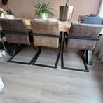 Eetkamer stoelen, Huis en Inrichting, Ophalen, Zo goed als nieuw, Metaal, Industrieel