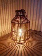 Mooie grote IBIZA / BOHO Rotan / Bamboe hanglamp, Ophalen, Zo goed als nieuw, Ibiza, Boho, Minder dan 50 cm
