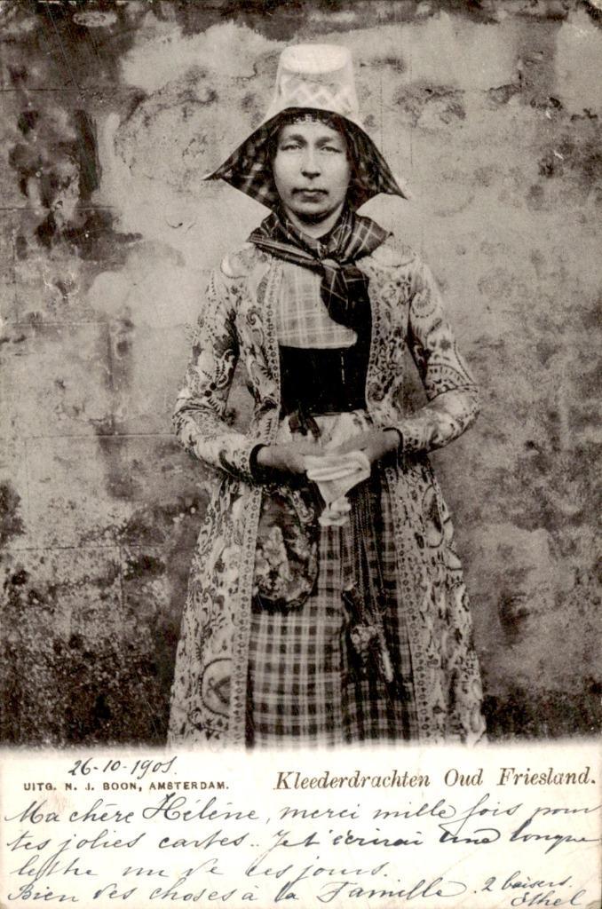 Kleederdrachten- Oud Friesland, Verzamelen, Ansichtkaarten | Nederland, Gelopen, Friesland, Voor 1920, Ophalen of Verzenden