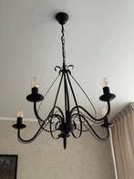 Zwarte kroonluchter, Huis en Inrichting, Lampen | Kroonluchters, Ophalen, Zo goed als nieuw, Landelijk en romantisch
